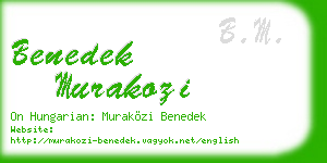 benedek murakozi business card