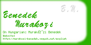 benedek murakozi business card